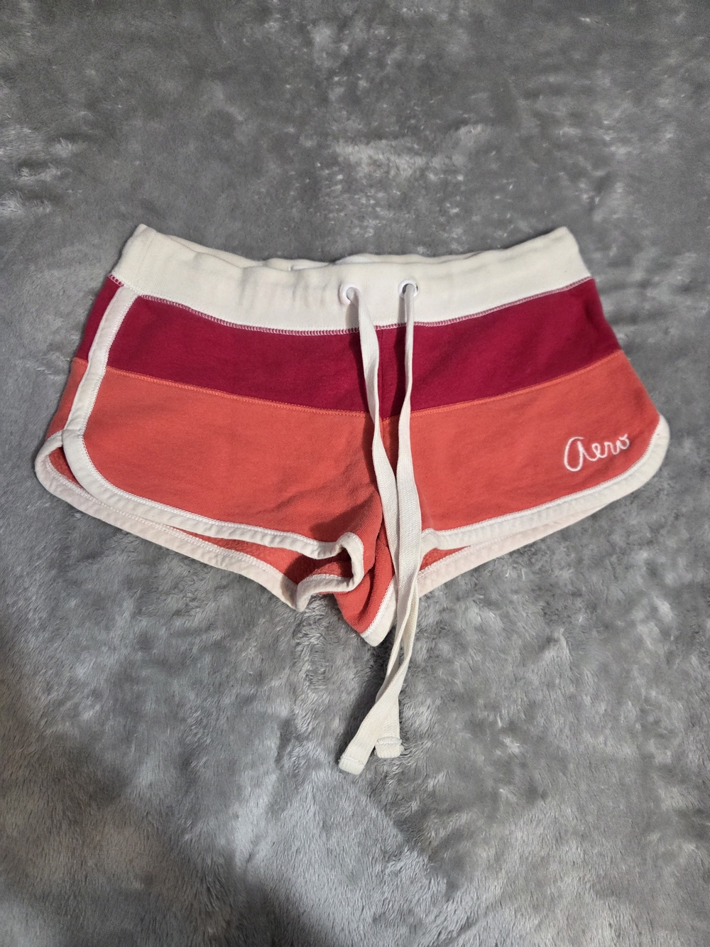 Aeropostale Pink and Coral Colorblock Athletic Shorts